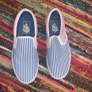 multi striped vans